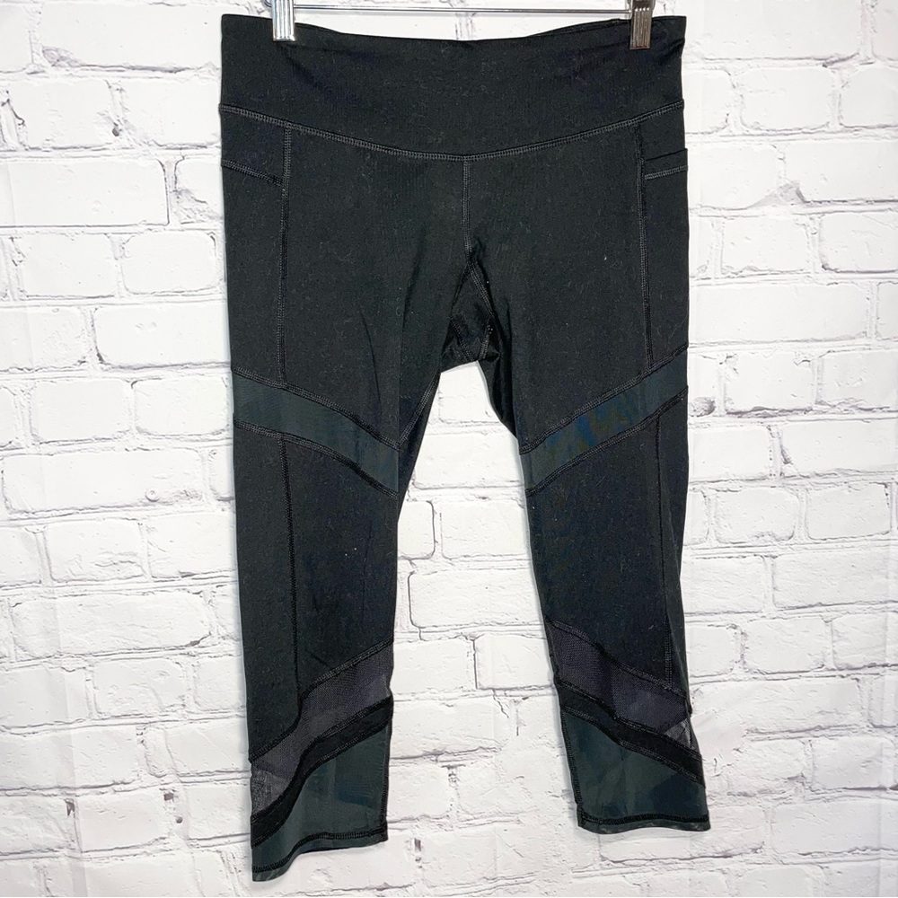 C9 | Target black cropped leggings with mesh panels